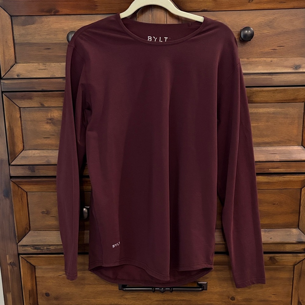 BYLT Basics Long Sleeve Tee - Burgundy